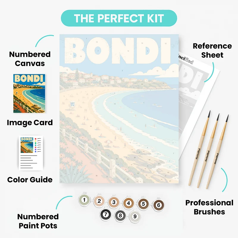 Bondi Beach Crescent - Paint by Numbers Kit