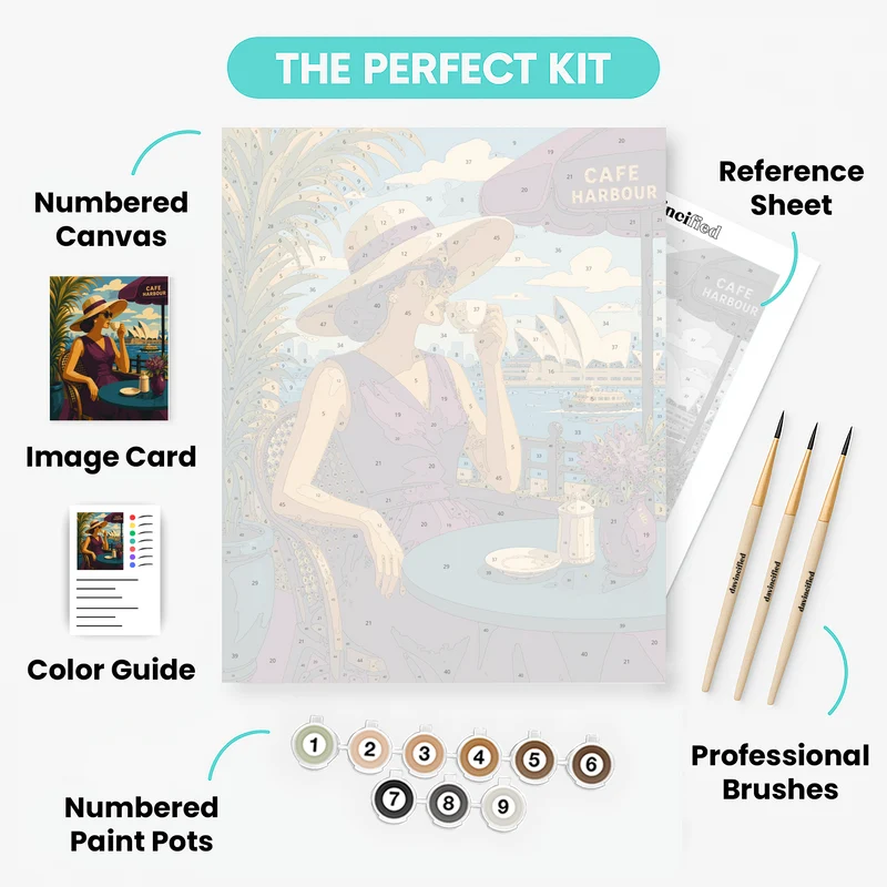 Harbour Coffee Break - Paint by Numbers Kit