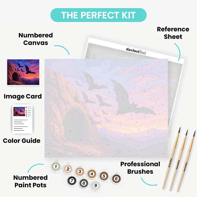 Bat Cave Twilight - Paint by Numbers Kit