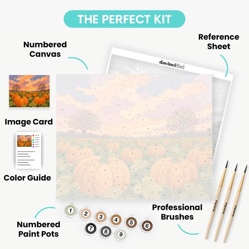 Autumn Pumpkin Patch - Paint by Numbers Kit