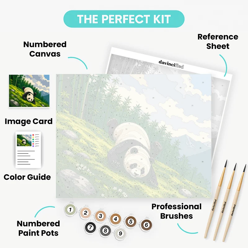 Tumbling Panda Roll - Paint by Numbers Kit