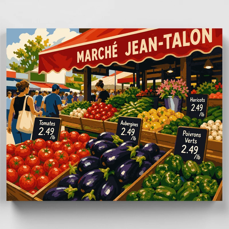 Jean-Talon Market Stall - Paint by Numbers Kit