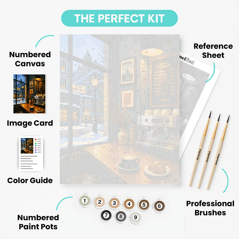 Avenue Mont-Royal Café - Paint by Numbers Kit