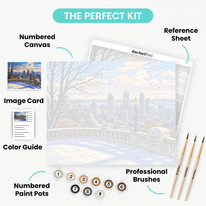 Mont Royal Winter Lookout - Paint by Numbers Kit