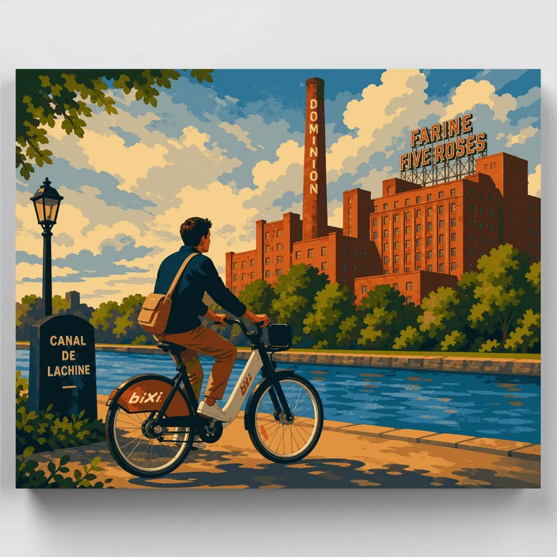 Lachine Canal BIXI - Paint by Numbers Kit