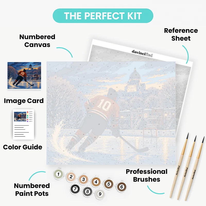 Twilight Rink Skater - Paint by Numbers Kit