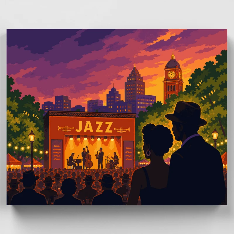 Jazz Fest Twilight - Paint by Numbers Kit