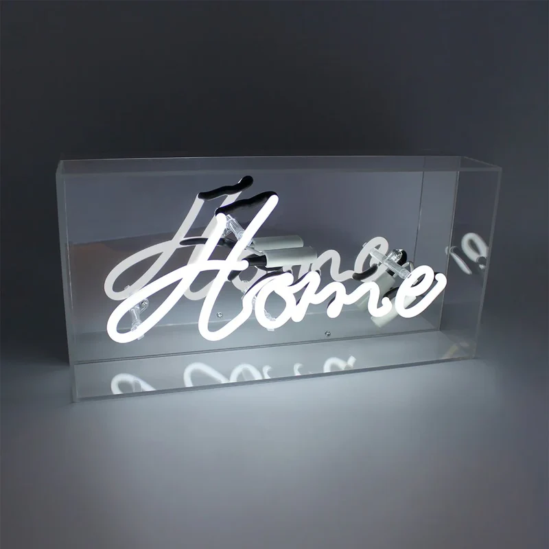 Neon Acryl Box “Home” | Warmes Statement Licht | Locomocean