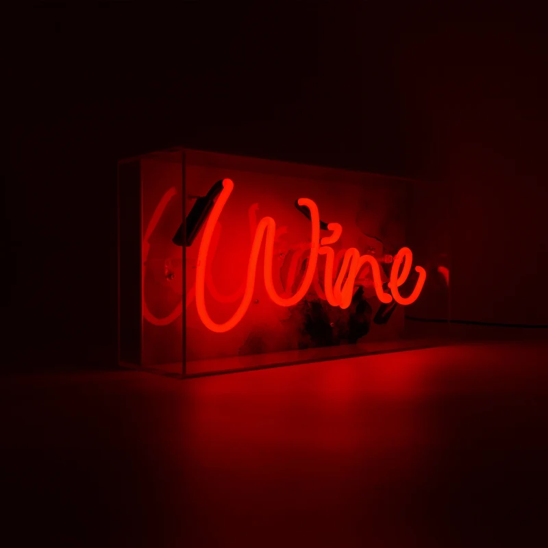 Neon Acryl Box “Wine” | Leuchtendes Deko Highlight | Locomocean