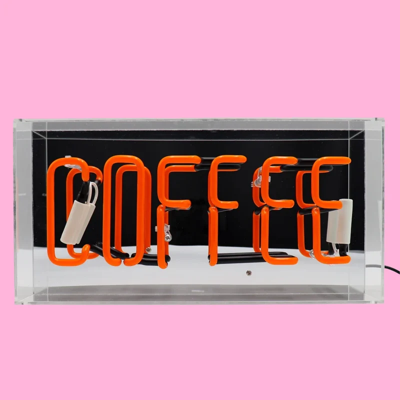 Neon Acryl Box “Coffee” | Leuchtendes Statement | Locomocean