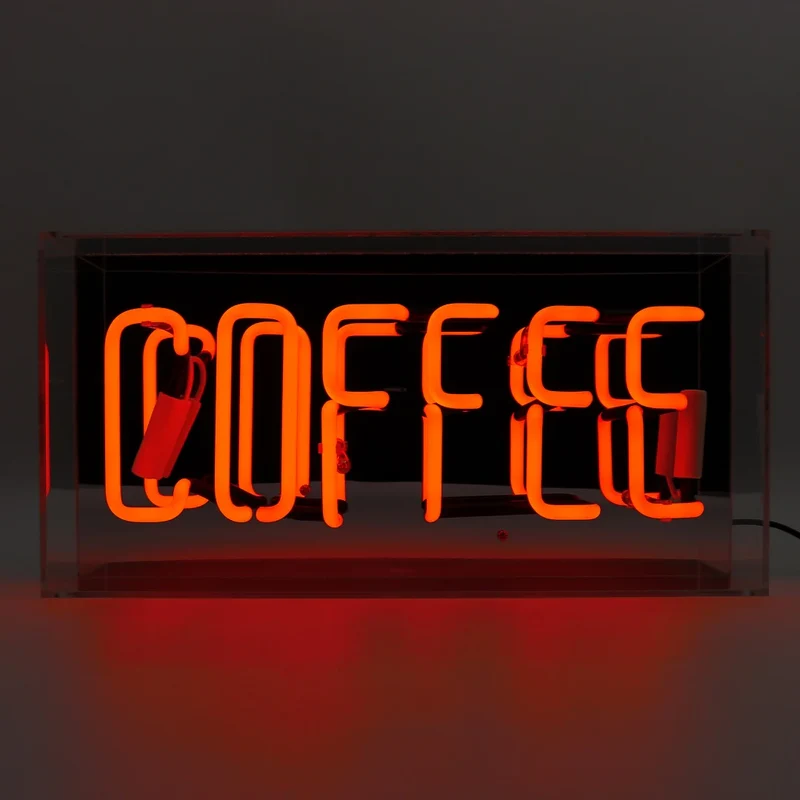 Neon Acryl Box “Coffee” | Leuchtendes Statement | Locomocean