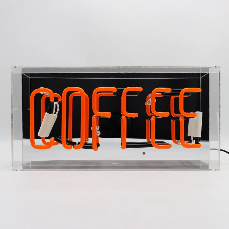 Neon Acryl Box “Coffee” | Leuchtendes Statement | Locomocean