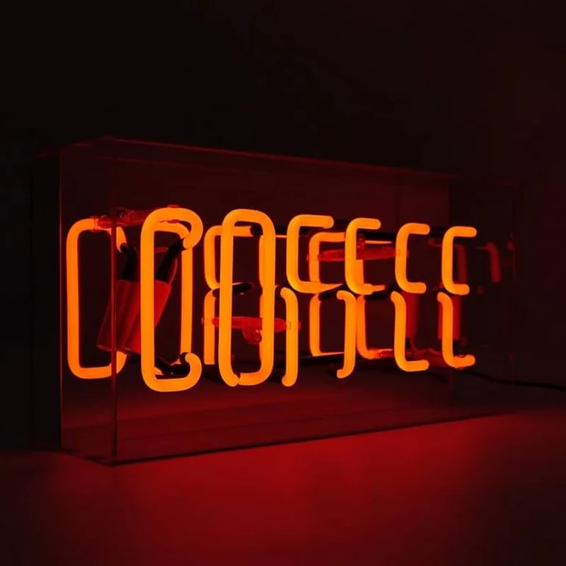 Neon Acryl Box “Coffee” | Leuchtendes Statement | Locomocean