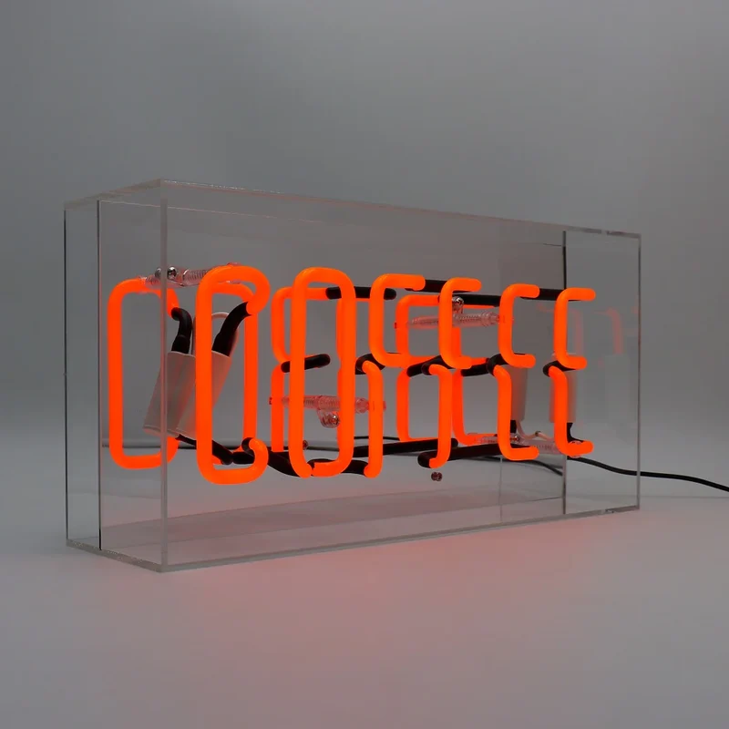 Neon Acryl Box “Coffee” | Leuchtendes Statement | Locomocean