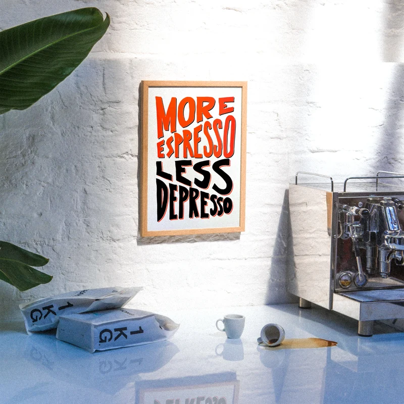 More Espresso Less Depresso (DIN A3) | Edition SCHEE | Siebdruck