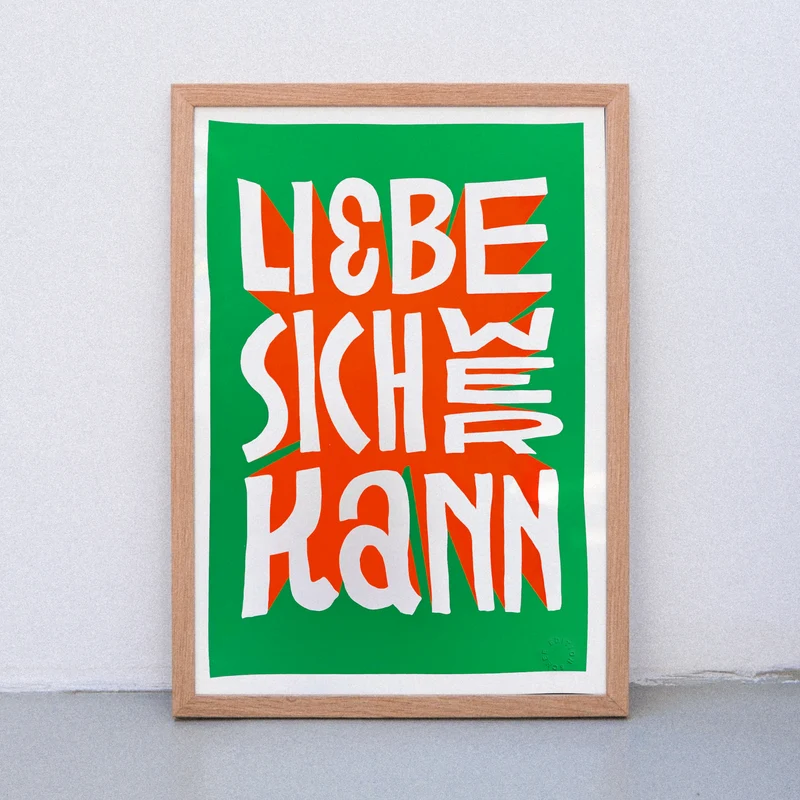 Liebe sich wer kann (DIN A3) | Edition SCHEE | Siebdruck