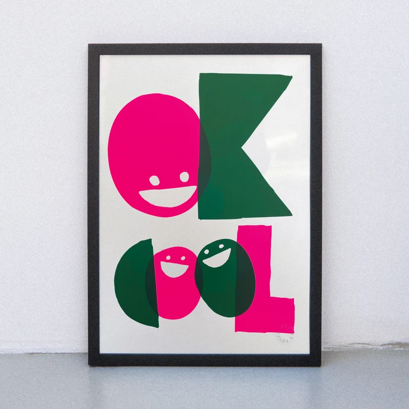 OK COOL (DIN A3) | Edition SCHEE | Siebdruck