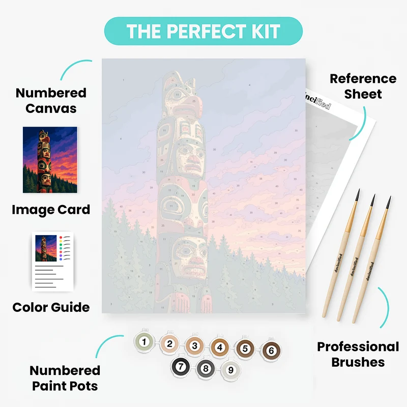 Totem Pole Sunset - Paint by Numbers Kit