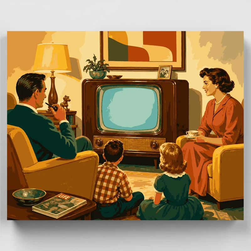 Family TV Night - Paint by Numbers Kit