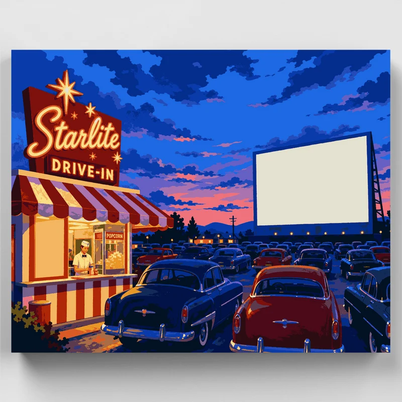 Starlite Drive-In - Paint by Numbers Kit