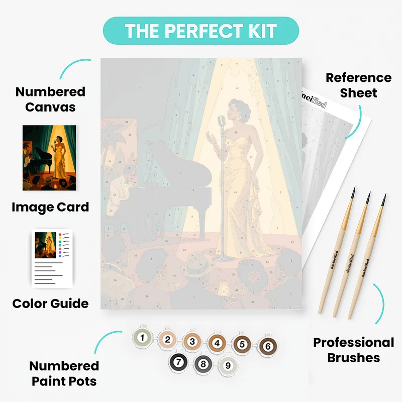 Jazz Club Singer - Paint by Numbers Kit