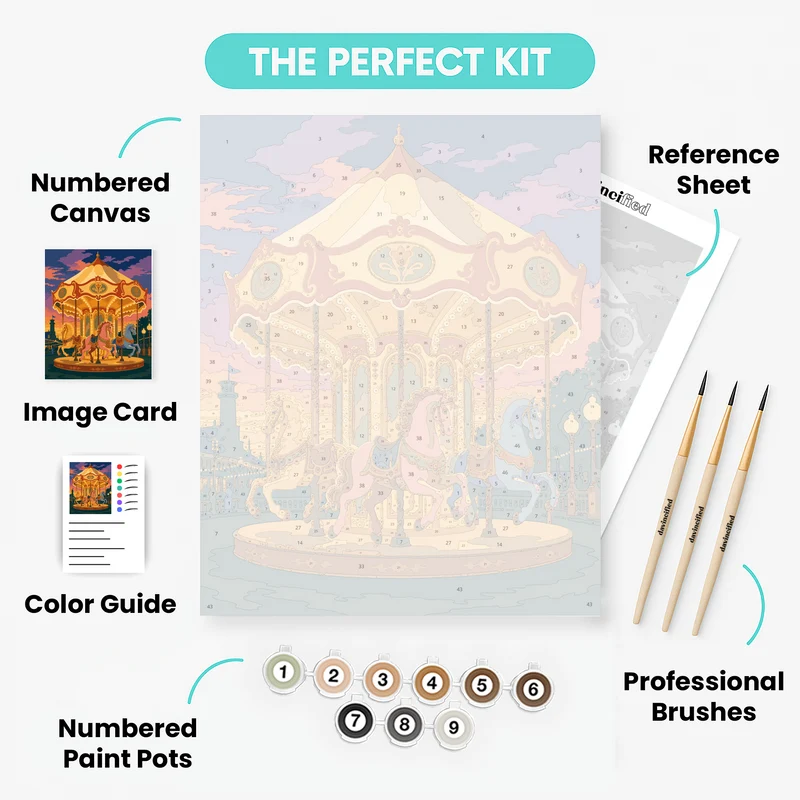 Twilight Carousel - Paint by Numbers Kit