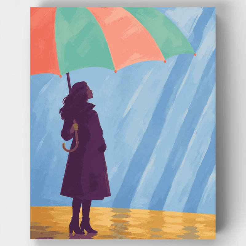Rainy Day Stroll - Paint by Numbers Kit