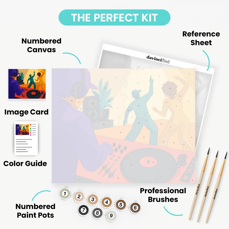 DJ Vinyl Party - Paint by Numbers Kit
