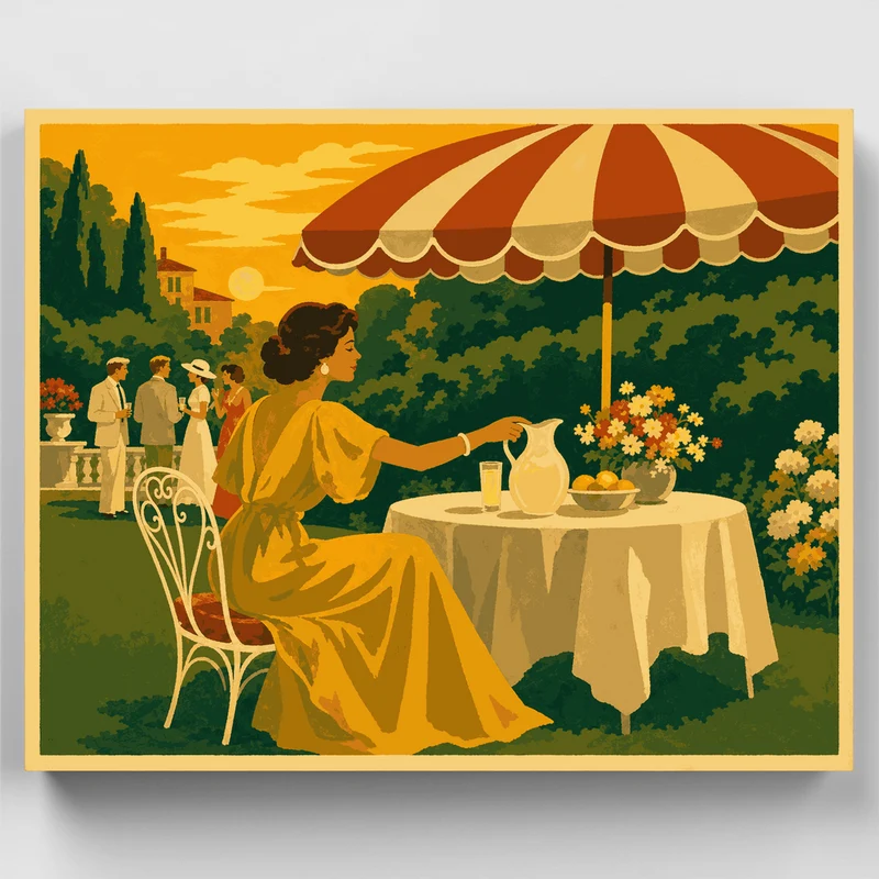 Garden Party Afternoon - Paint by Numbers Kit