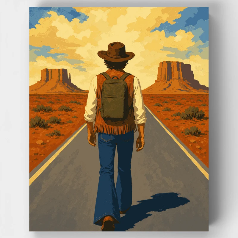 Desert Road Walker - Paint by Numbers Kit