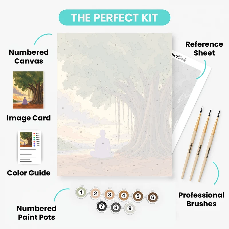 Meditation Under Banyan - Paint by Numbers Kit