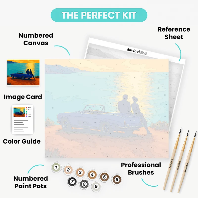 Couple at Dusk - Paint by Numbers Kit