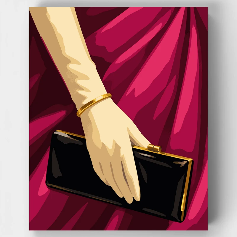 Black Clutch Elegance - Paint by Numbers Kit