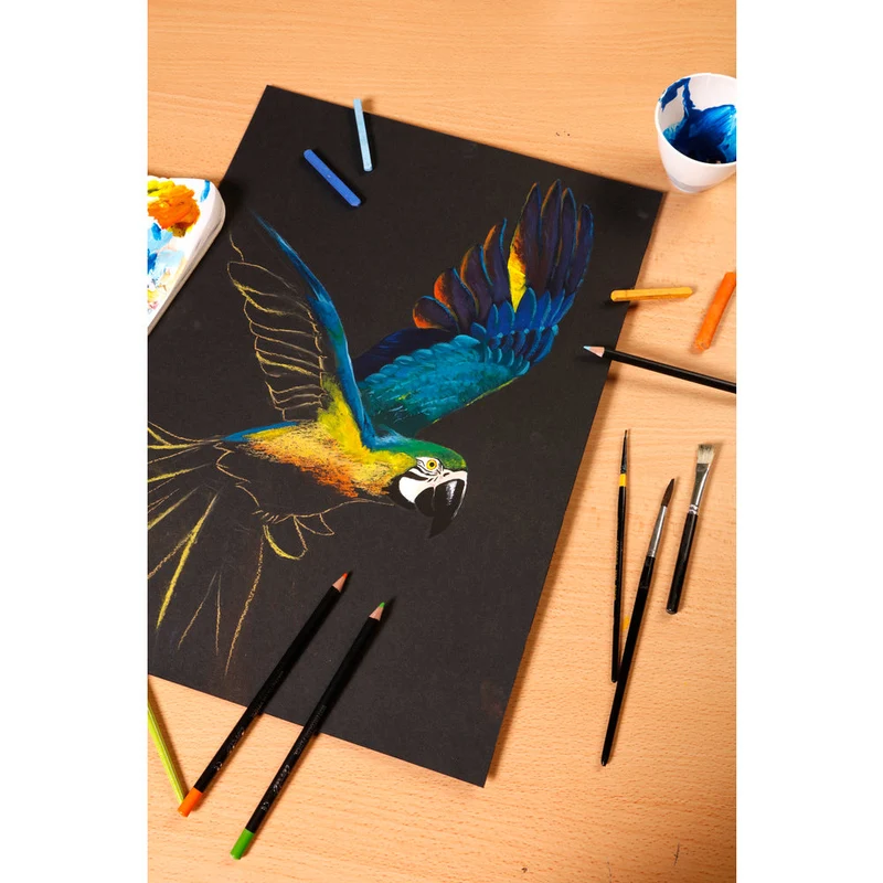 Clairefontaine Paint'On Mix Media blok 250 g 20 listova lijepljeni Black