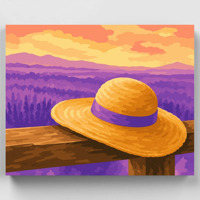 Lavender Fields Hat - Paint by Numbers Kit