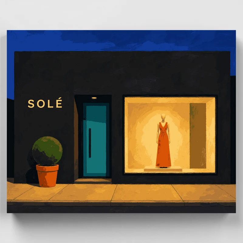 Boutique Night Window - Paint by Numbers Kit
