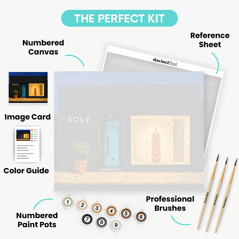 Boutique Night Window - Paint by Numbers Kit