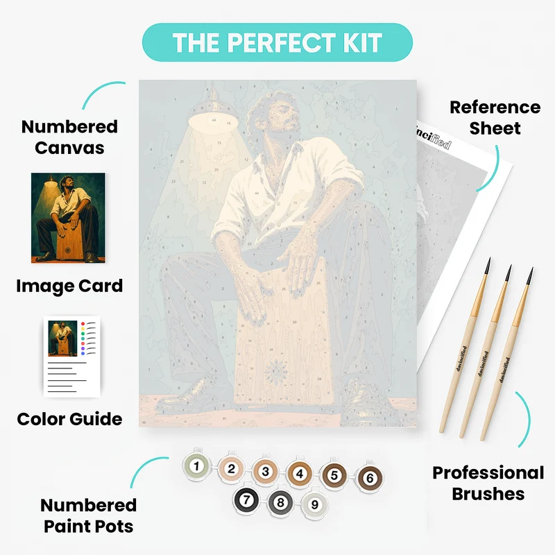 Cajon Rhythm Soul - Paint by Numbers Kit