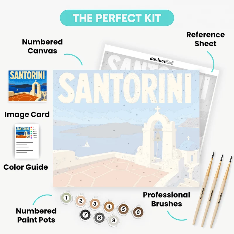 Santorini Bell Tower - Paint by Numbers Kit