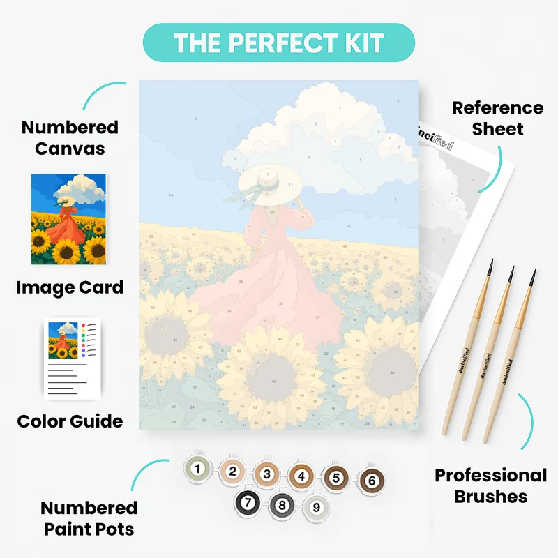 Sunflower Field Reverie - Paint by Numbers Kit