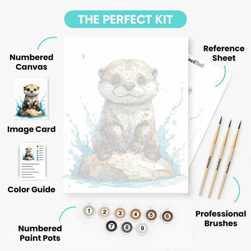 Adorable Otter - Paint by Numbers Kit