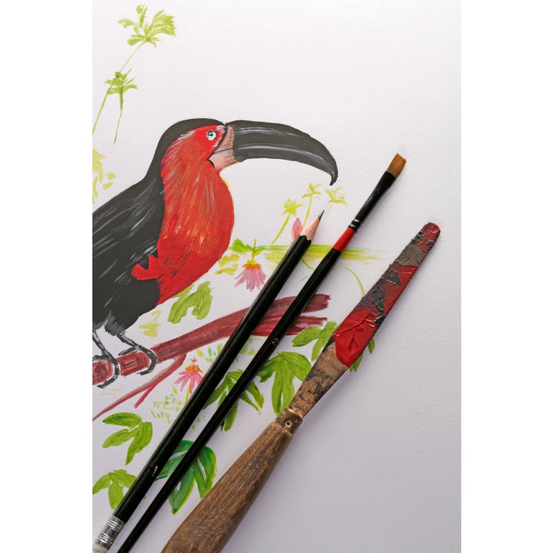 CLAIREFONTAINE Paint'On Mixed-Media-Block Extra Weiß 250 g/m² – 40 Blatt