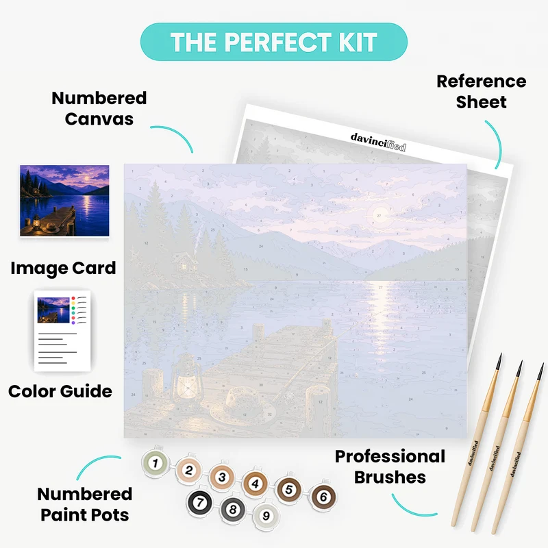 Twilight Fishing Dock - Paint by Numbers Kit