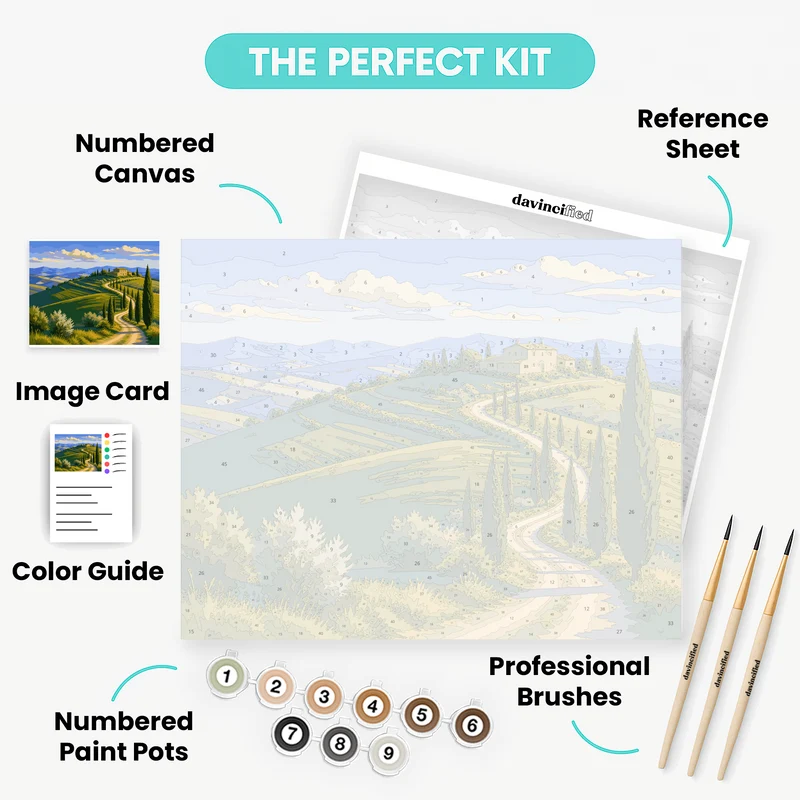 Cypress Road Tuscany - Paint by Numbers Kit