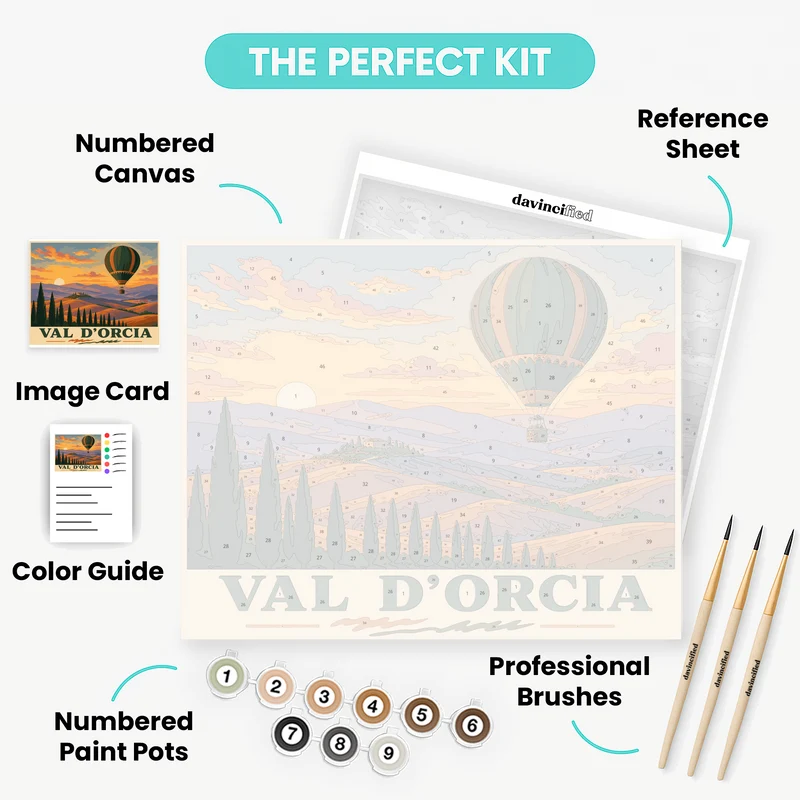 Hot-Air Balloon at Dawn - Paint by Numbers Kit