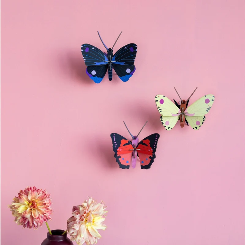 Wanddeko “Blue Diadem Butterfly” | 3D Schmetterling | studio ROOF