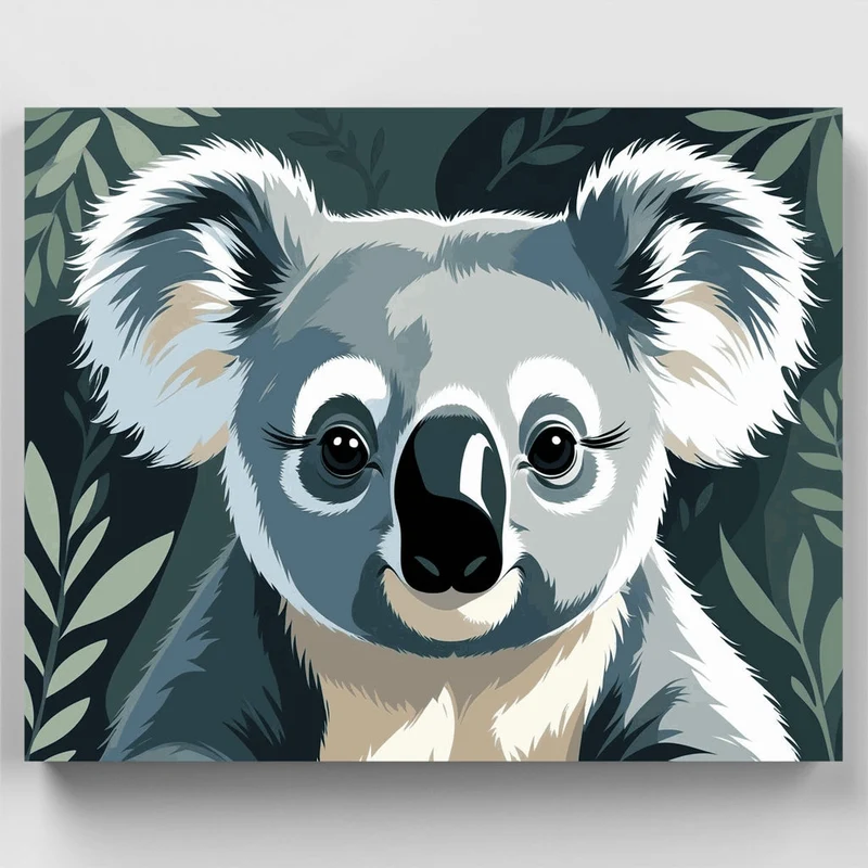 Adorable Koala Portrait - Paint by Numbers Kit