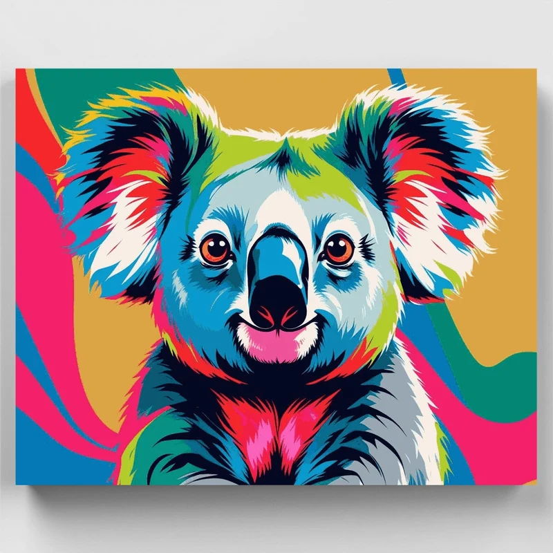 Vibrant Pop Art Koala - Paint by Numbers Kit