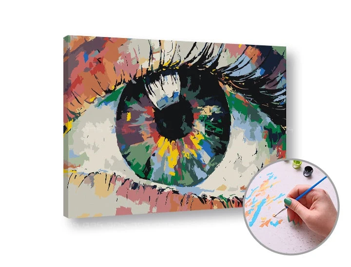 Paint by Numbers "Цветно око" - ниска трудност