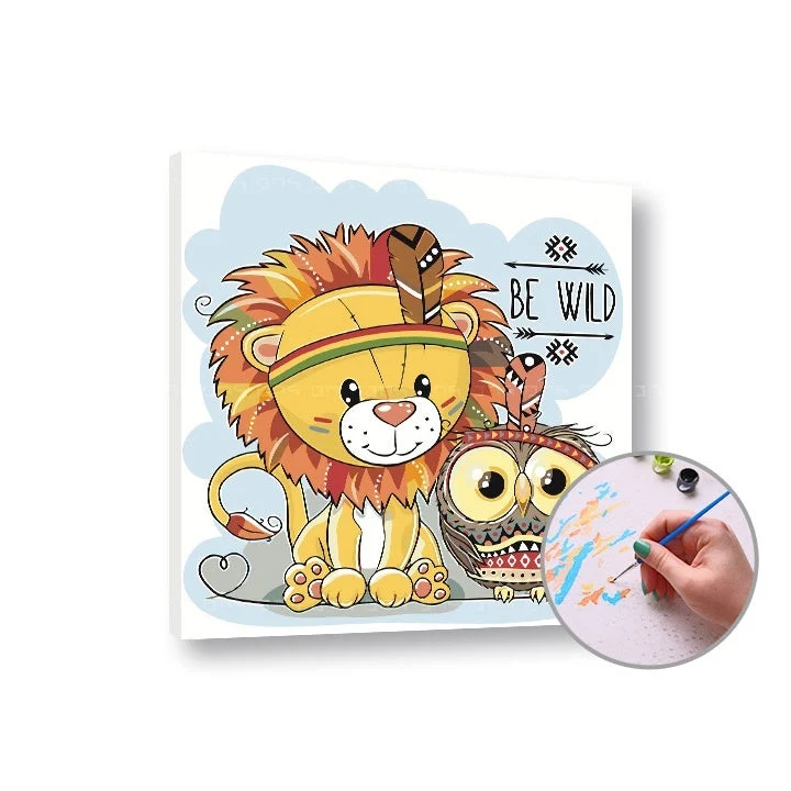 Paint by Numbers Lion - ниска трудност